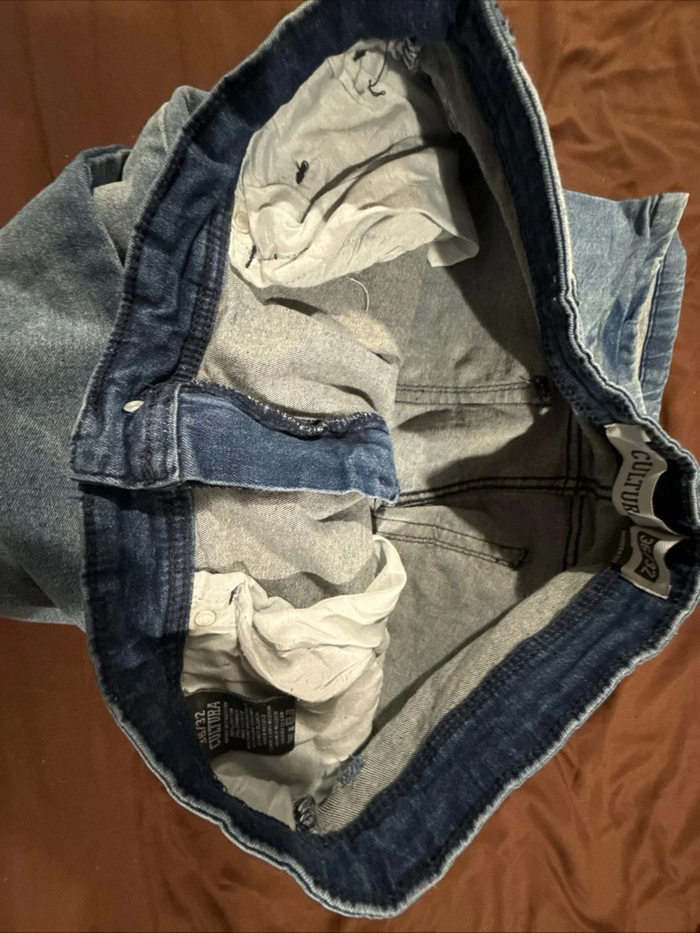Men's Light Blue Washed Jeans - Classic Straight Fit